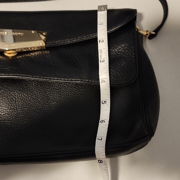 Vince Camuto Black Leather Bag with Gold Detail - Picture 7 of 8